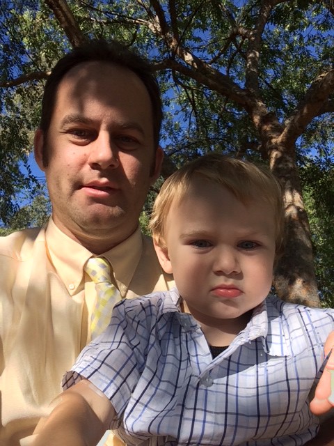 Steve (owner / inspector) with his baby boy (July 2014)